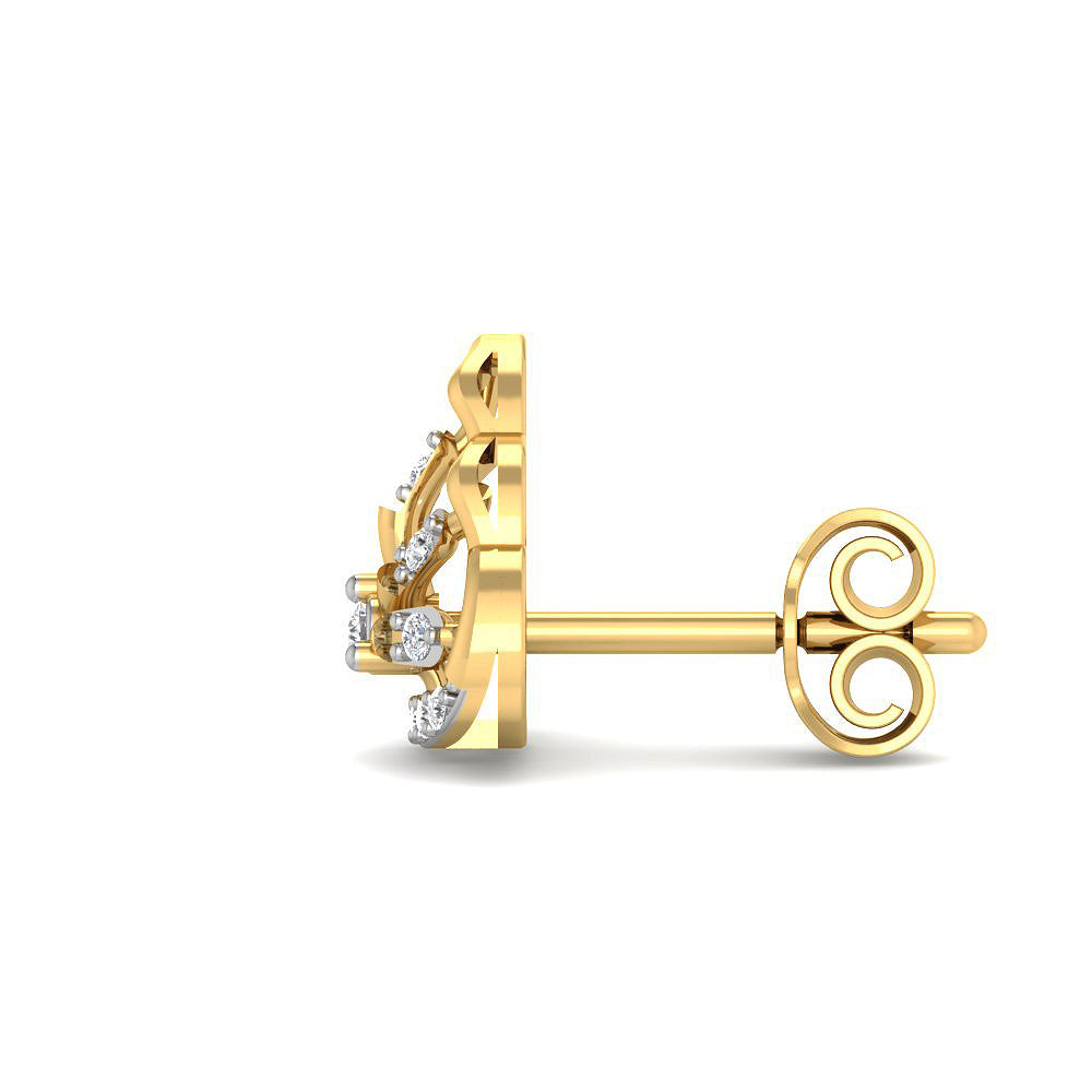 Flora Petal Dazzle 9K Diamond Studs