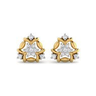 Radiant Blossom 9K Diamond Studs