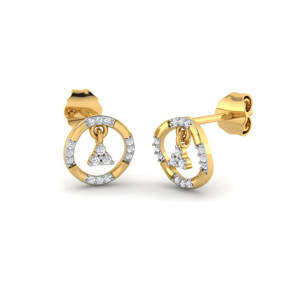 Bright Charm 9K Orb Diamond Studs