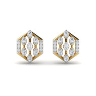 Bold Hexa Shimmer 9K Diamond Studs