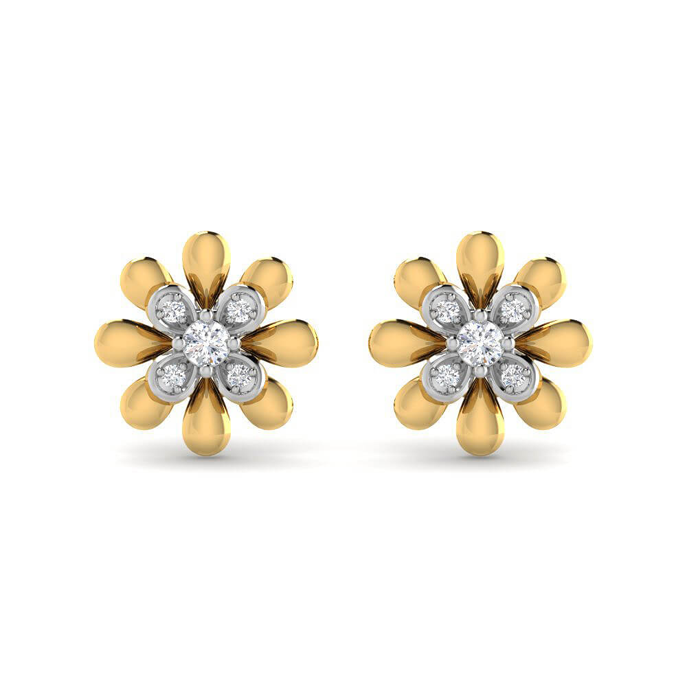 Shimmer in Grace Diamond Floral Studs