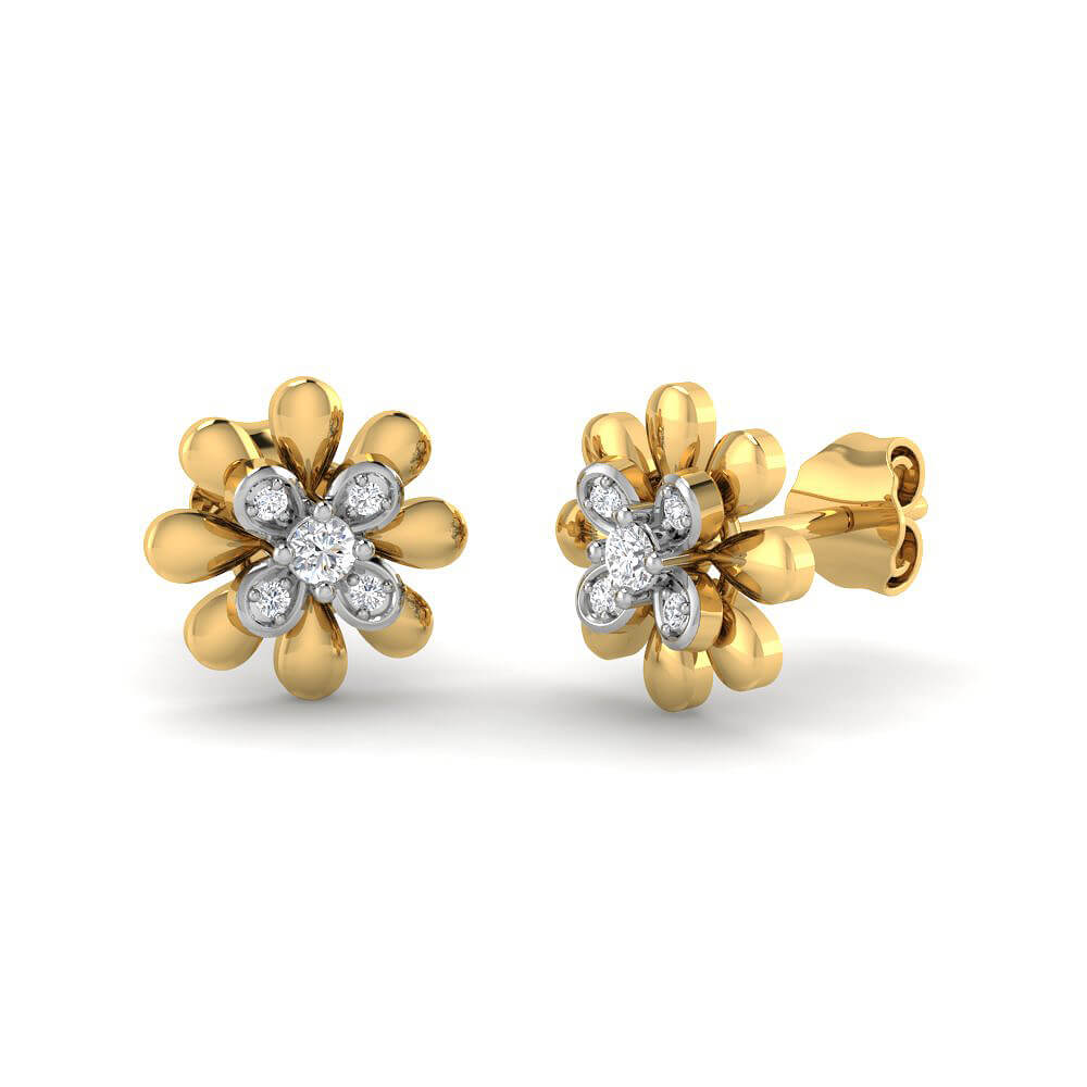 Shimmer in Grace Diamond Floral Studs