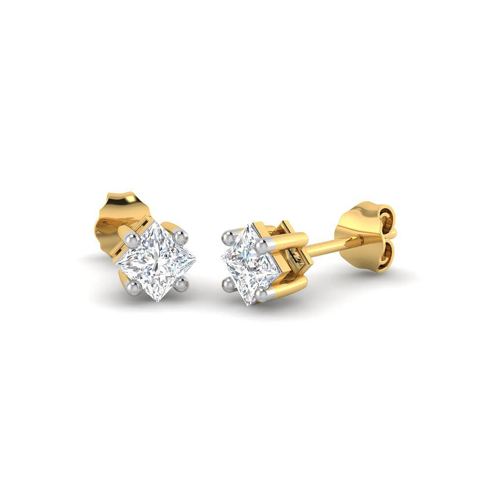 Shimmering Elegance Lab Grown Silver Diamond Earrings