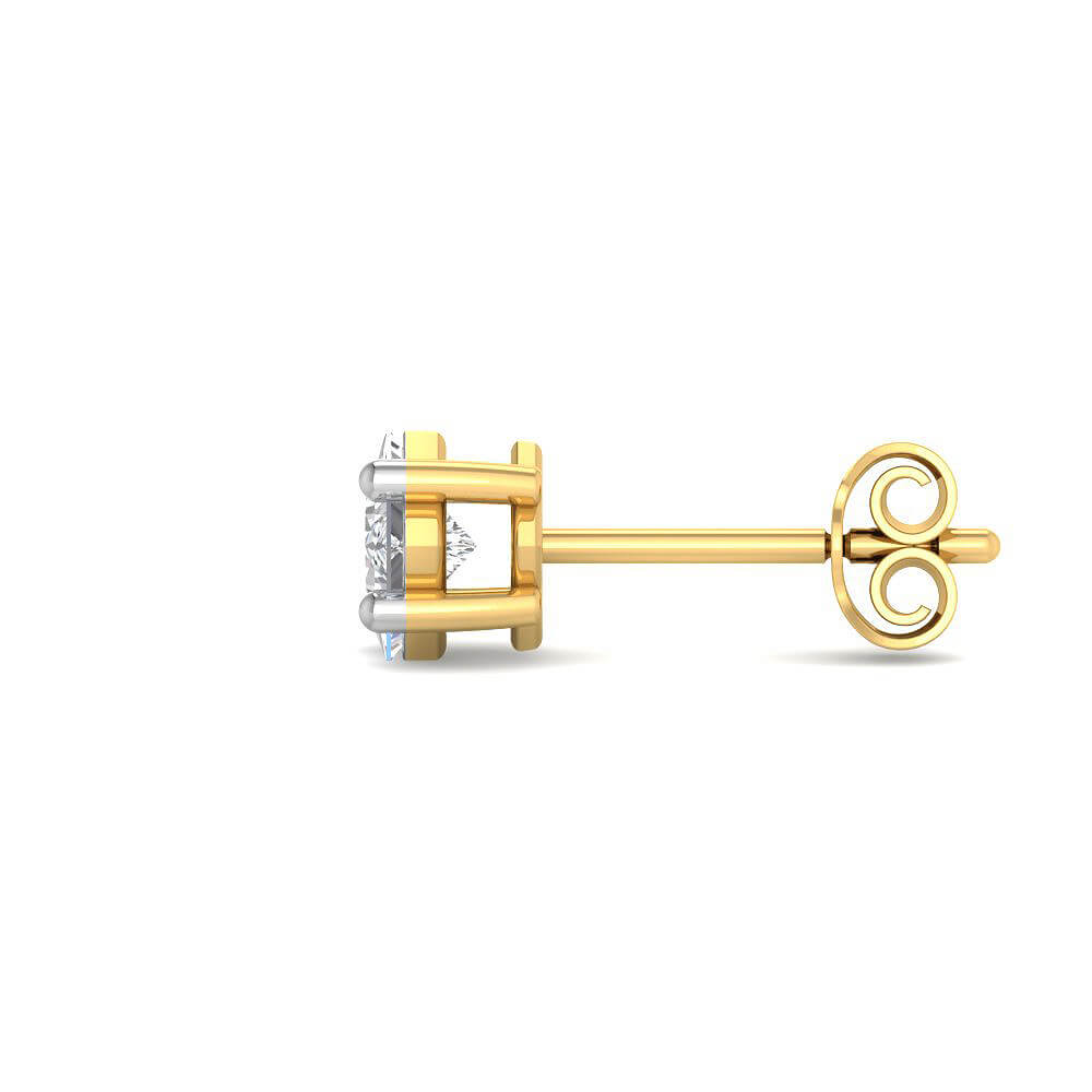 Shimmering Elegance Lab Grown Silver Diamond Earrings