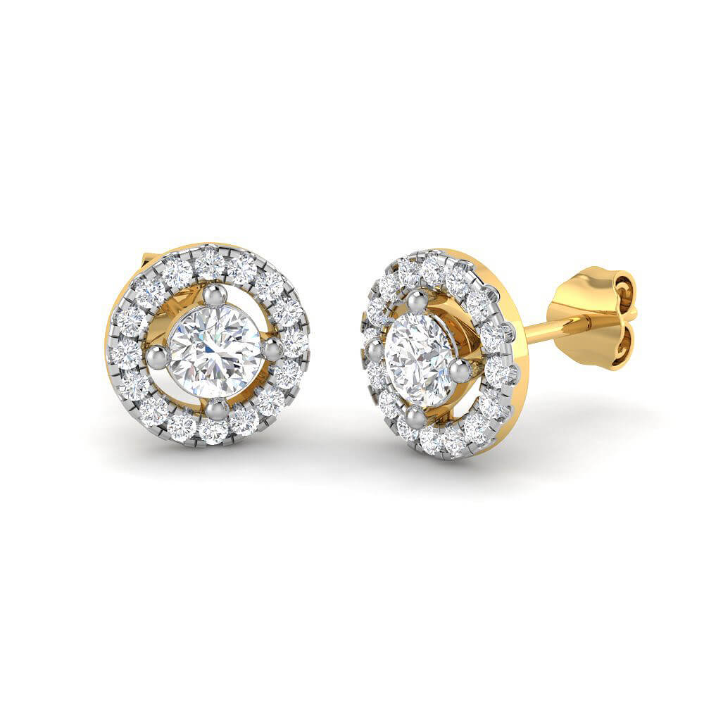 Majestic Shine Lab Grown Silver Diamond Earrings