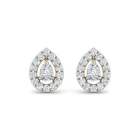 Lab Grown Diamond Silver Earrings