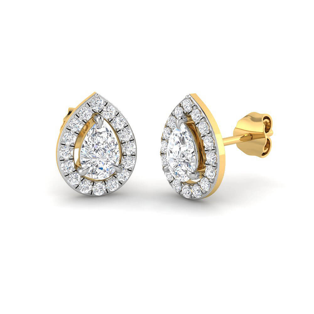 Gleaming Lavishly Lab Grown Silver Diamond Earrings