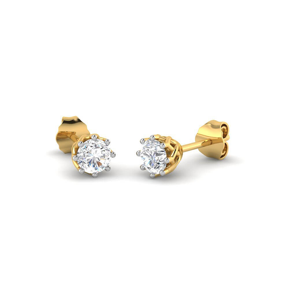 Riveting Dazzle Lab Grown Silver Diamond Earrings