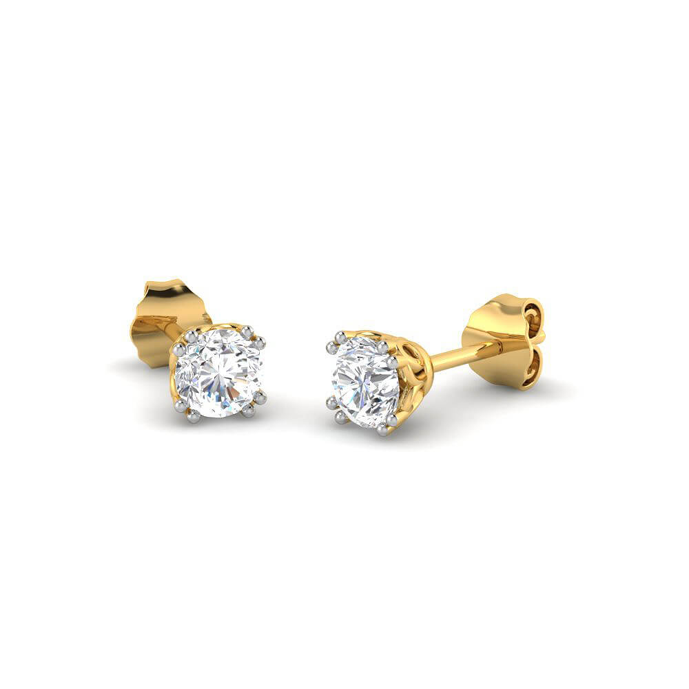 Alluring Radiance Lab Grown Silver Diamond Earrings