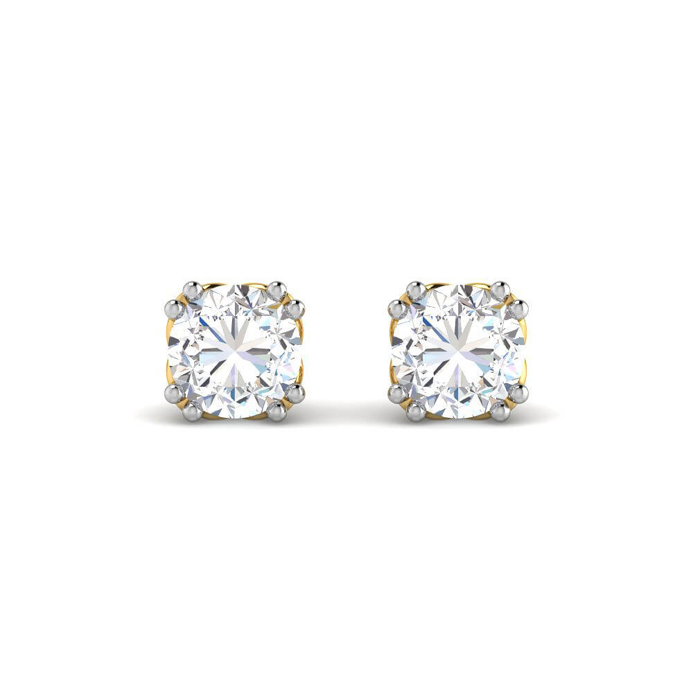 Lavish Shimmer Lab Grown Silver Diamond Earrings
