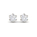 Luminary Bloom Lab Grown Silver Diamond Earrings