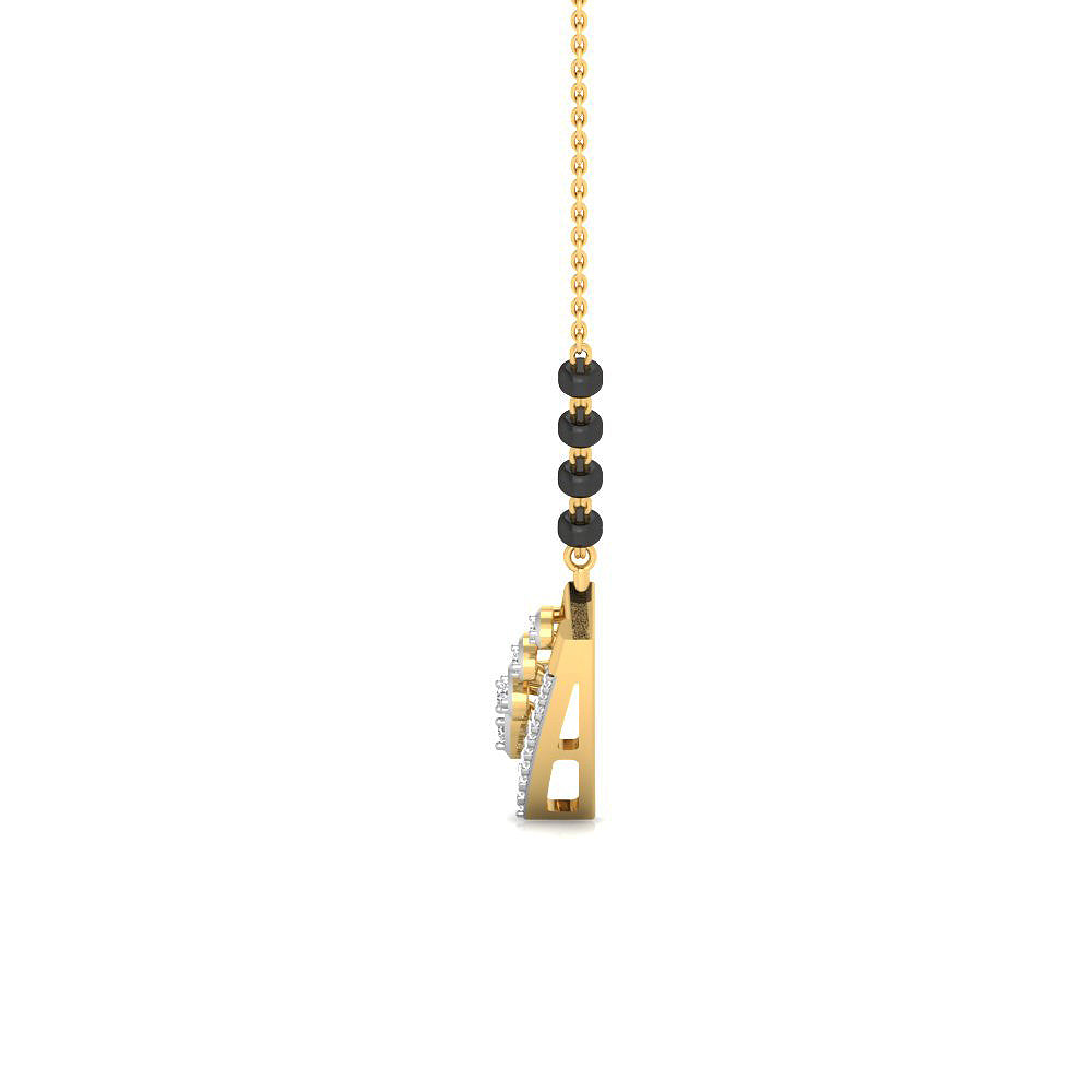 Sleek Splendour 9K Diamond Mangalsutra Pendant