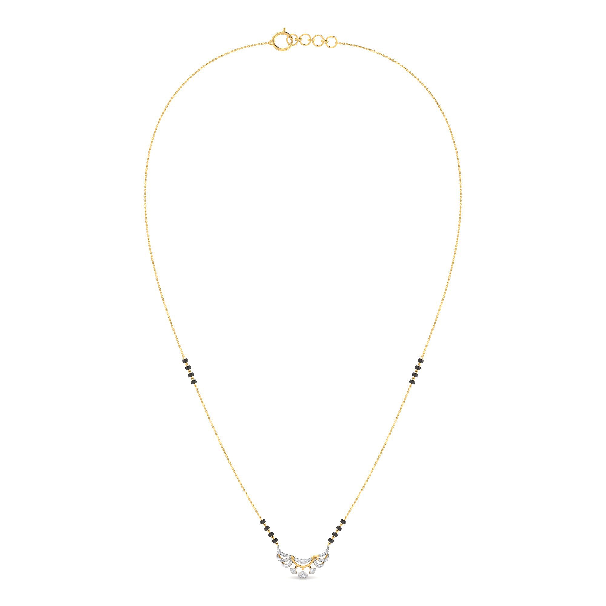 Modest Dazzle 9K Diamond Short Mangalsutra