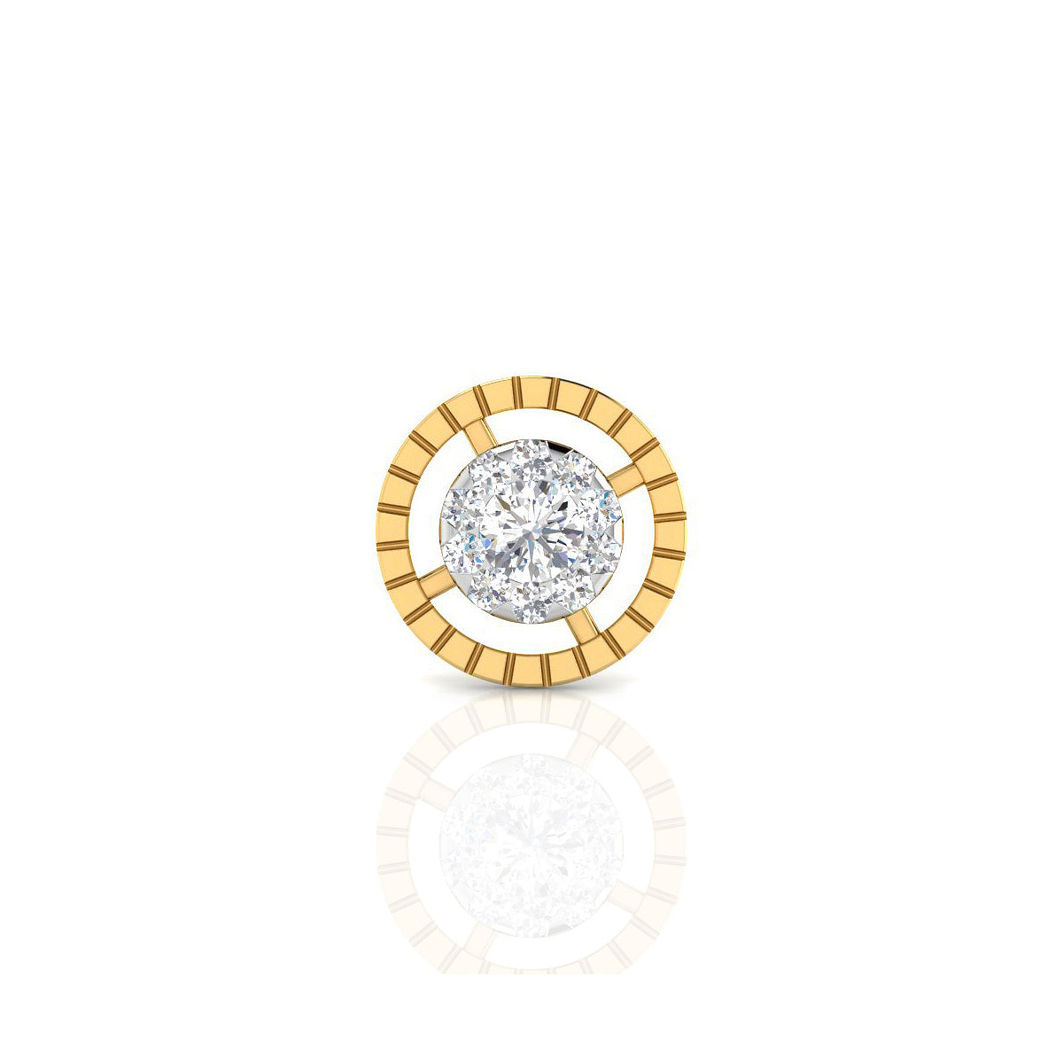 Sparkling Orb Gold Nose Pin