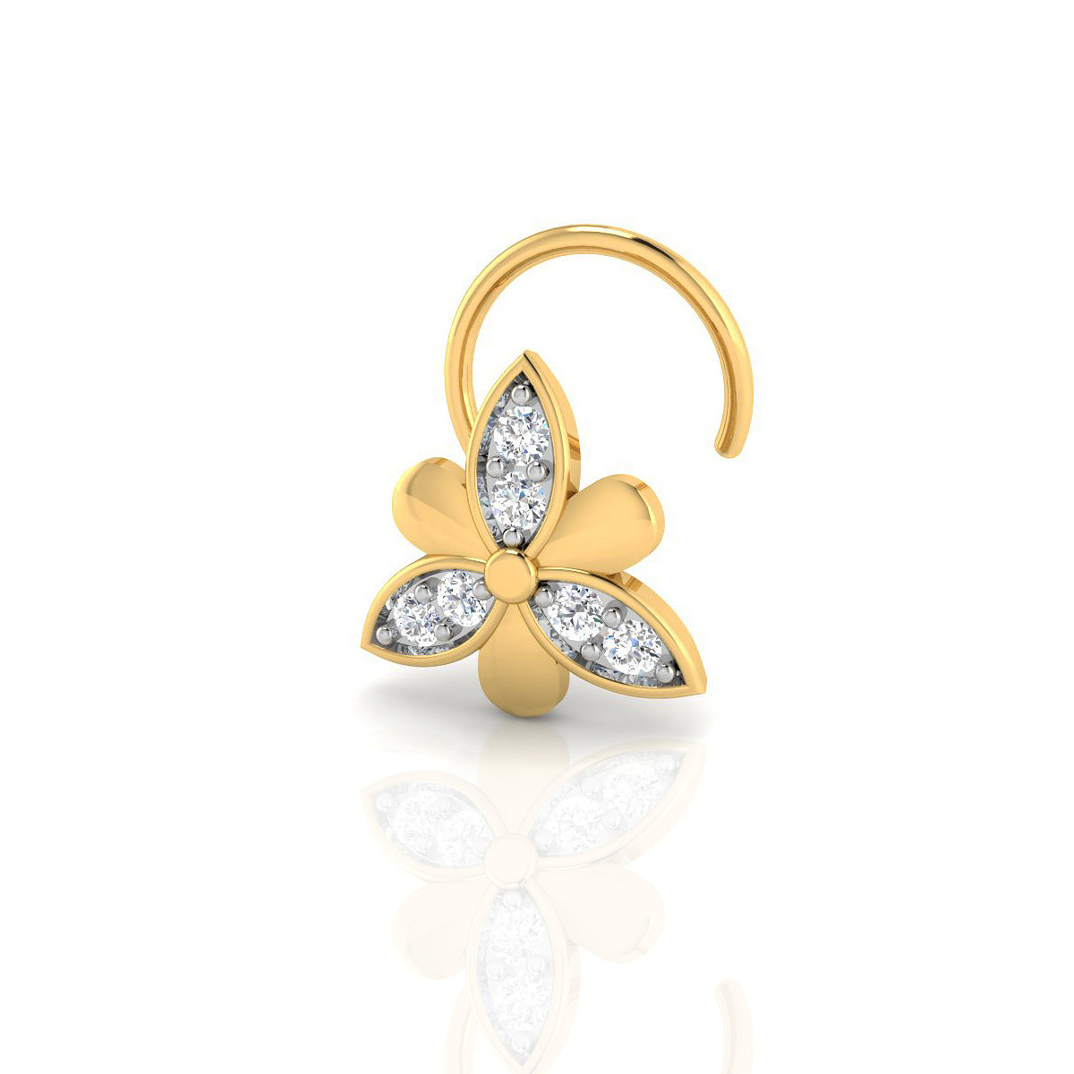 Trigonal Shimmer Gold Nose Pin