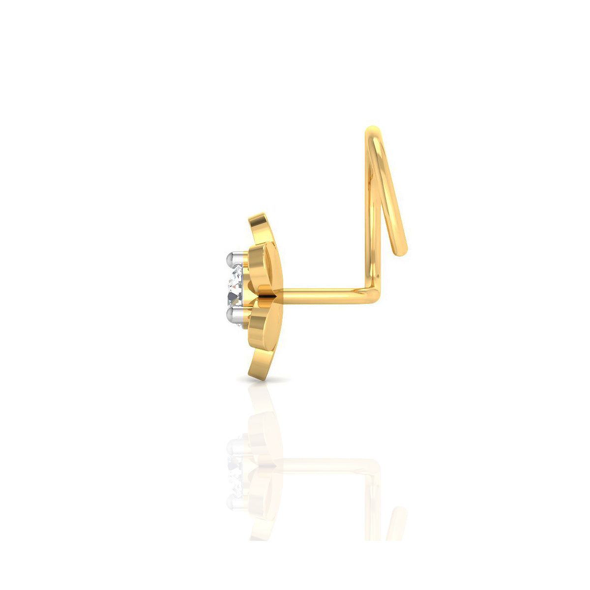 Full Bloom Shine Gold Nose Pin