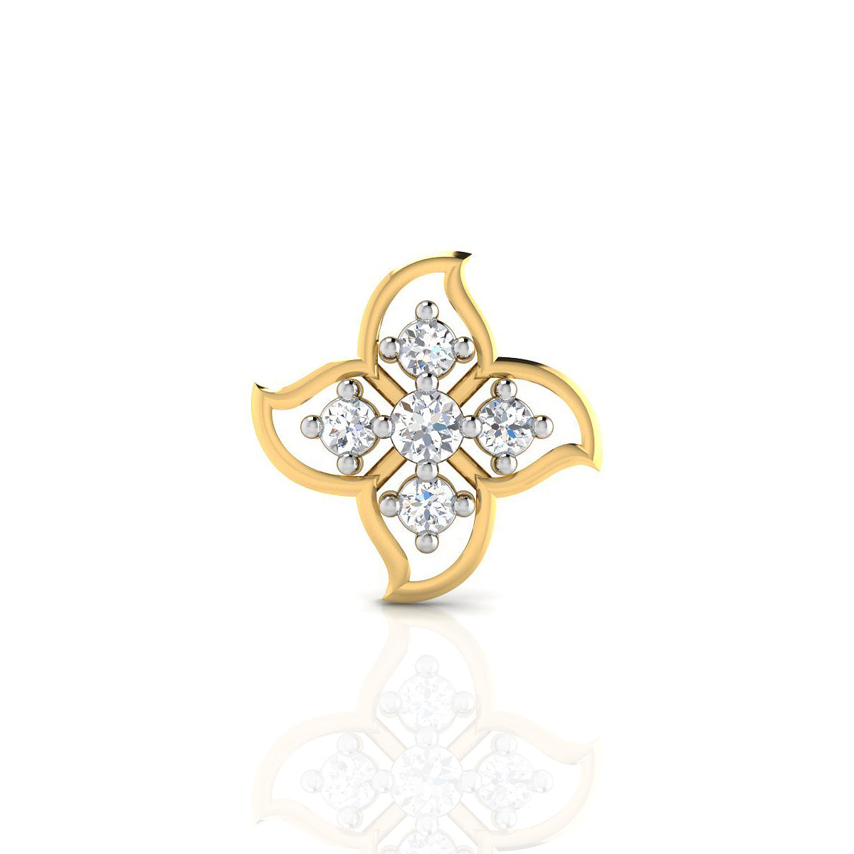 Modern Elegance Gold Nose Pin
