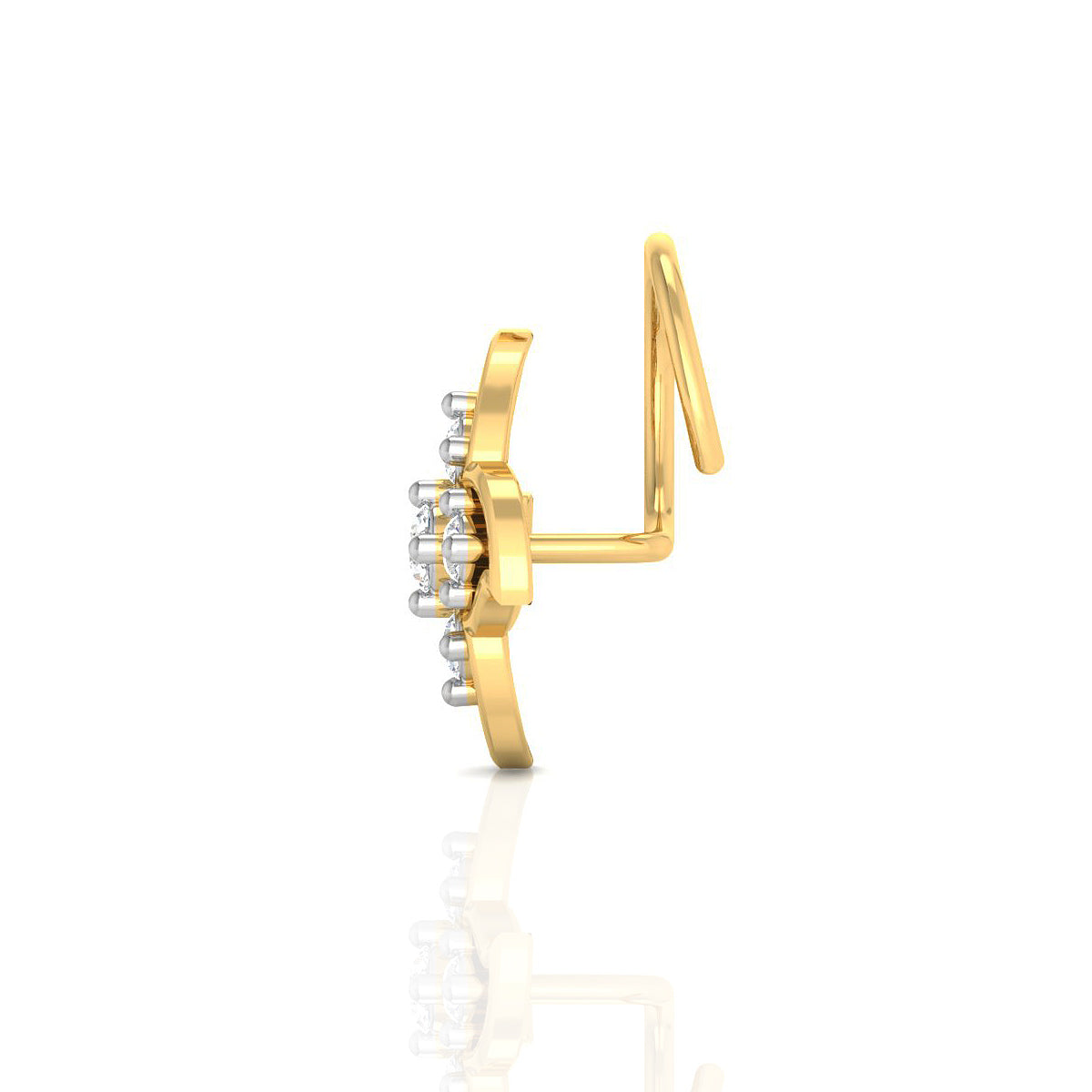 Modern Elegance Gold Nose Pin
