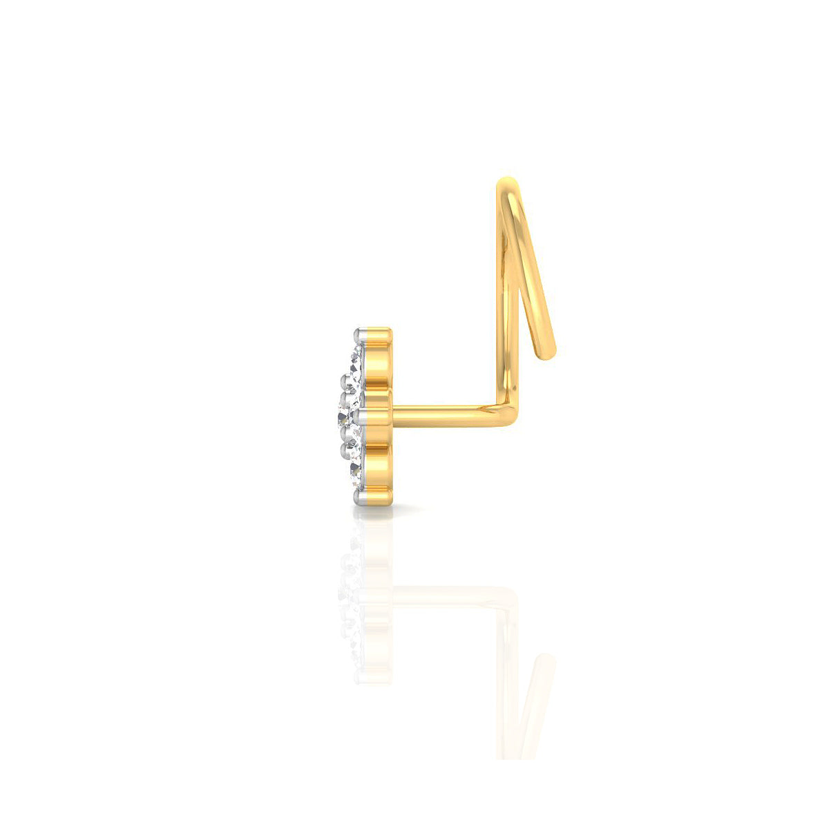 Glittering Star Gold Nose Pin