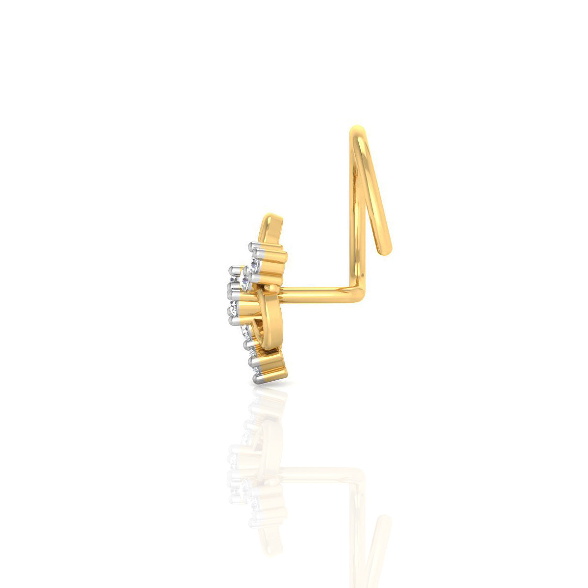 Trigonal Dazzle Gold Nose Pin