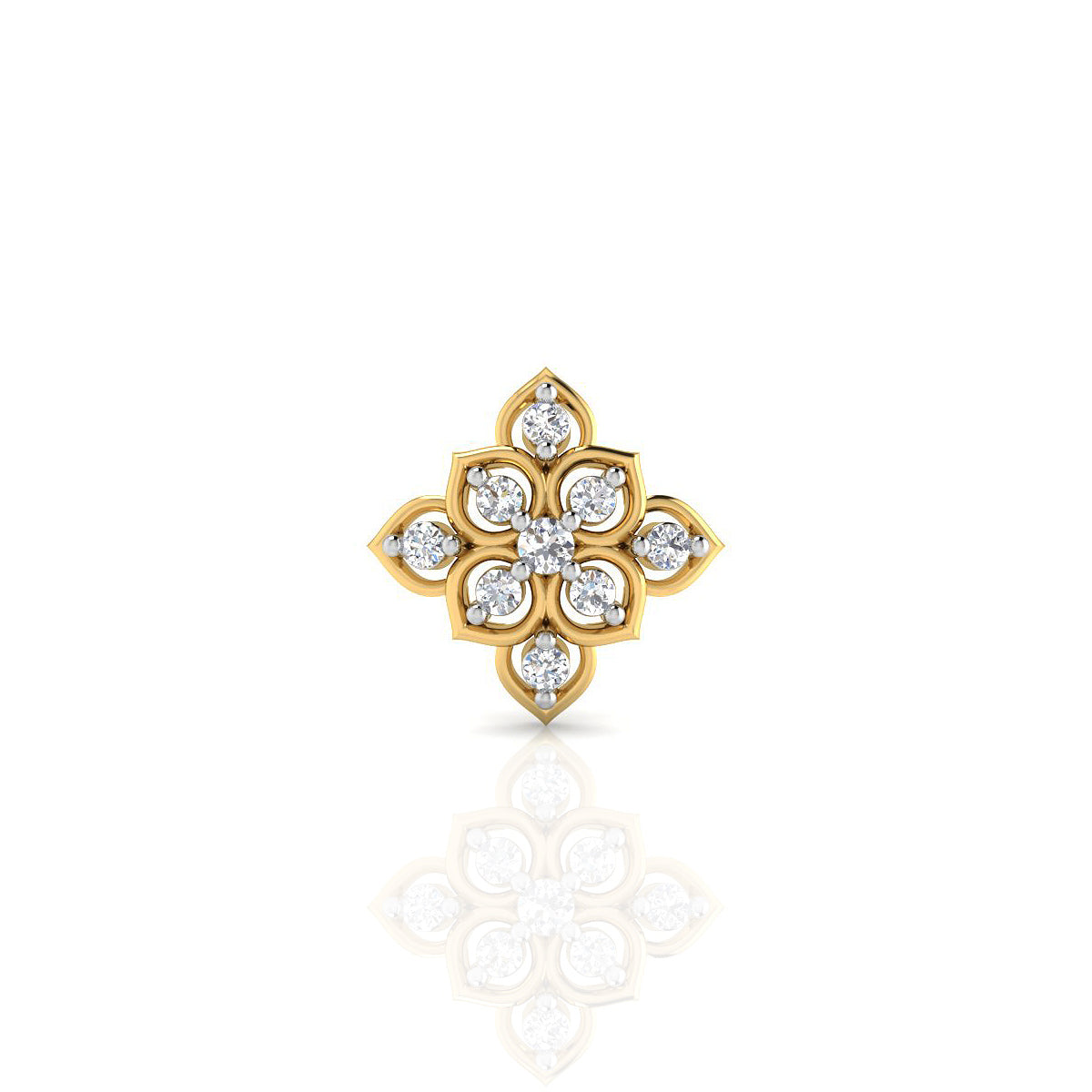 Bold Dazzle Gold Nose Pin