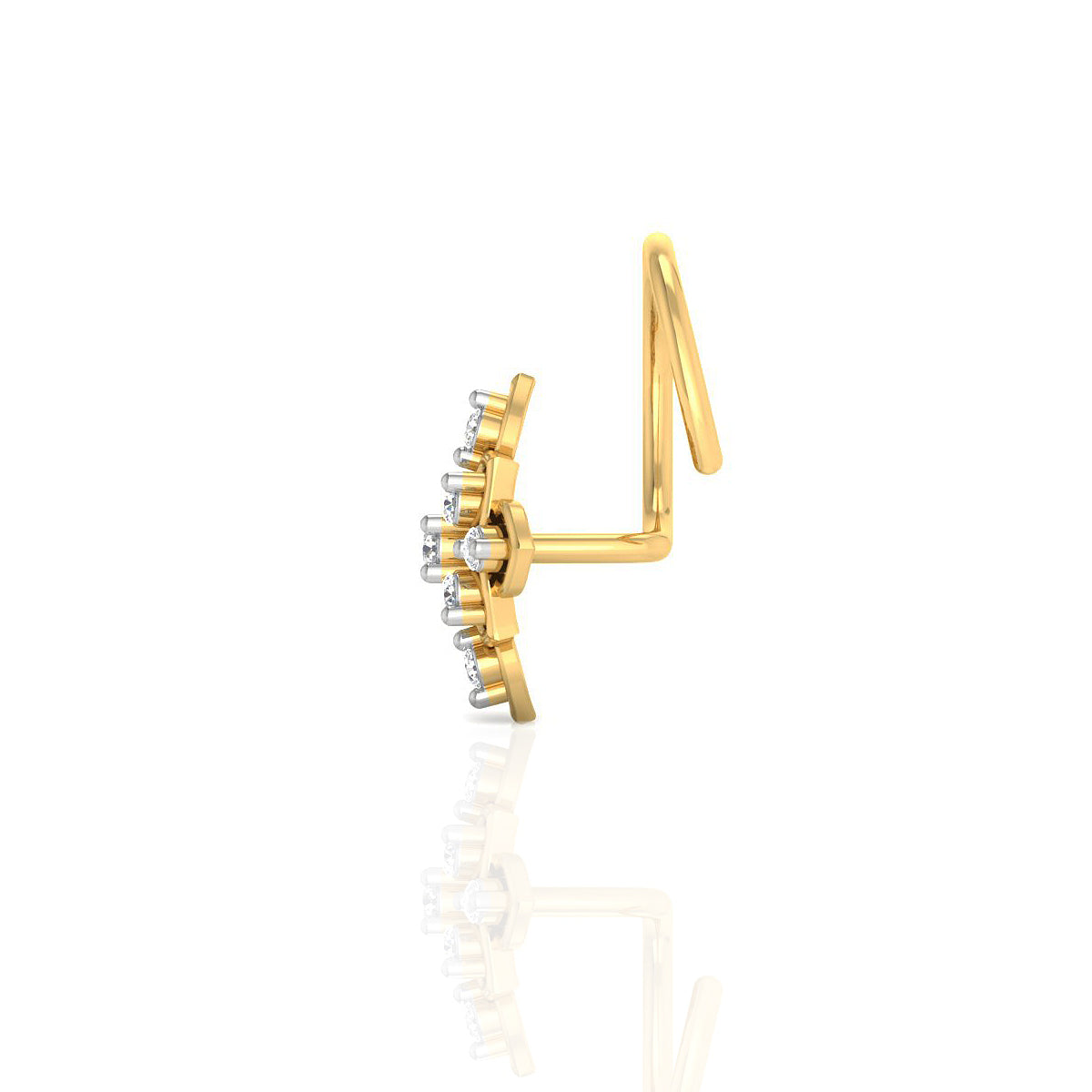 Bold Dazzle Gold Nose Pin