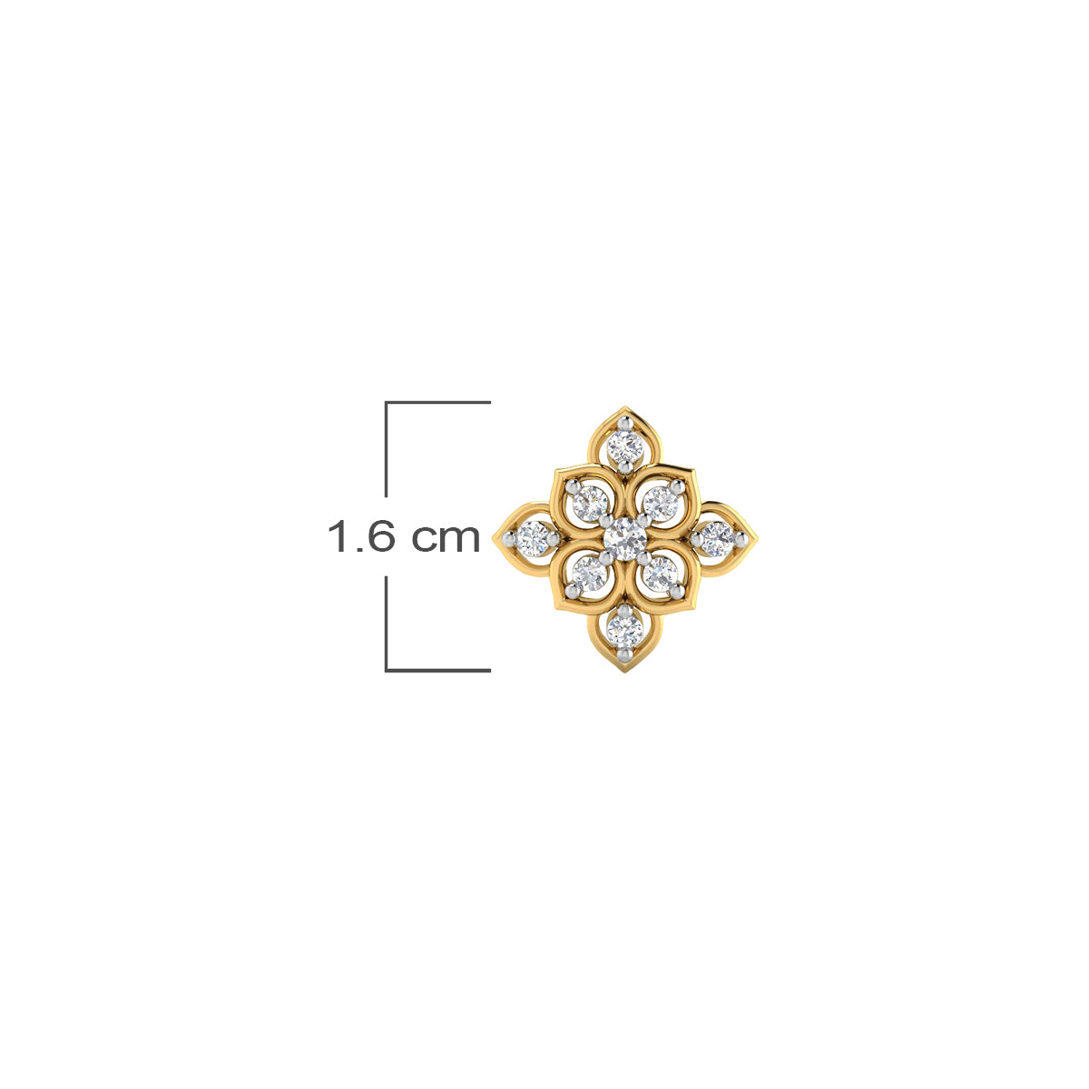 Bold Dazzle Gold Nose Pin