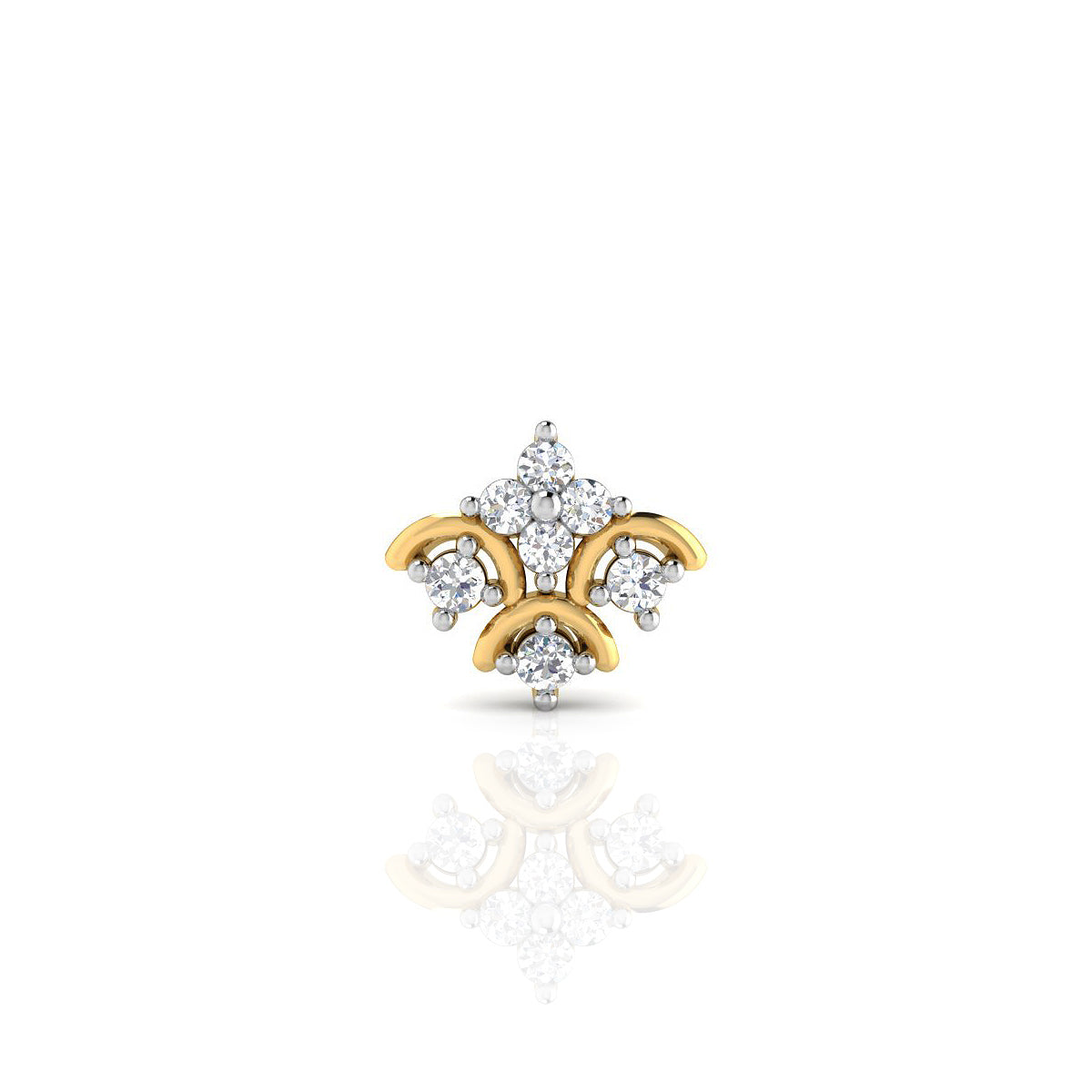 Enigmatic Shimmer Gold Nose Pin