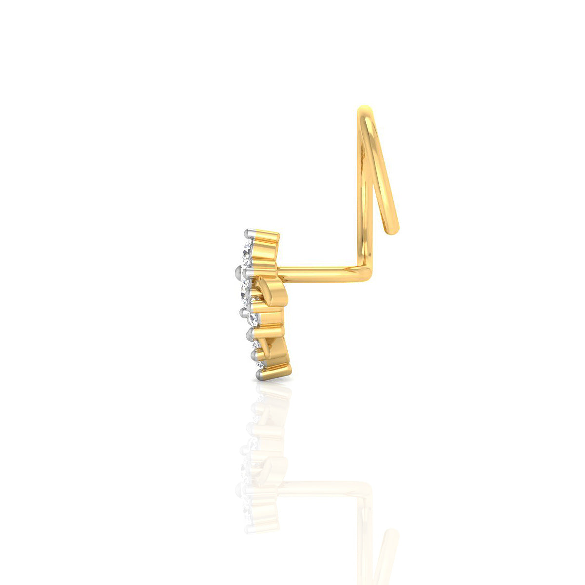 Enigmatic Shimmer Gold Nose Pin
