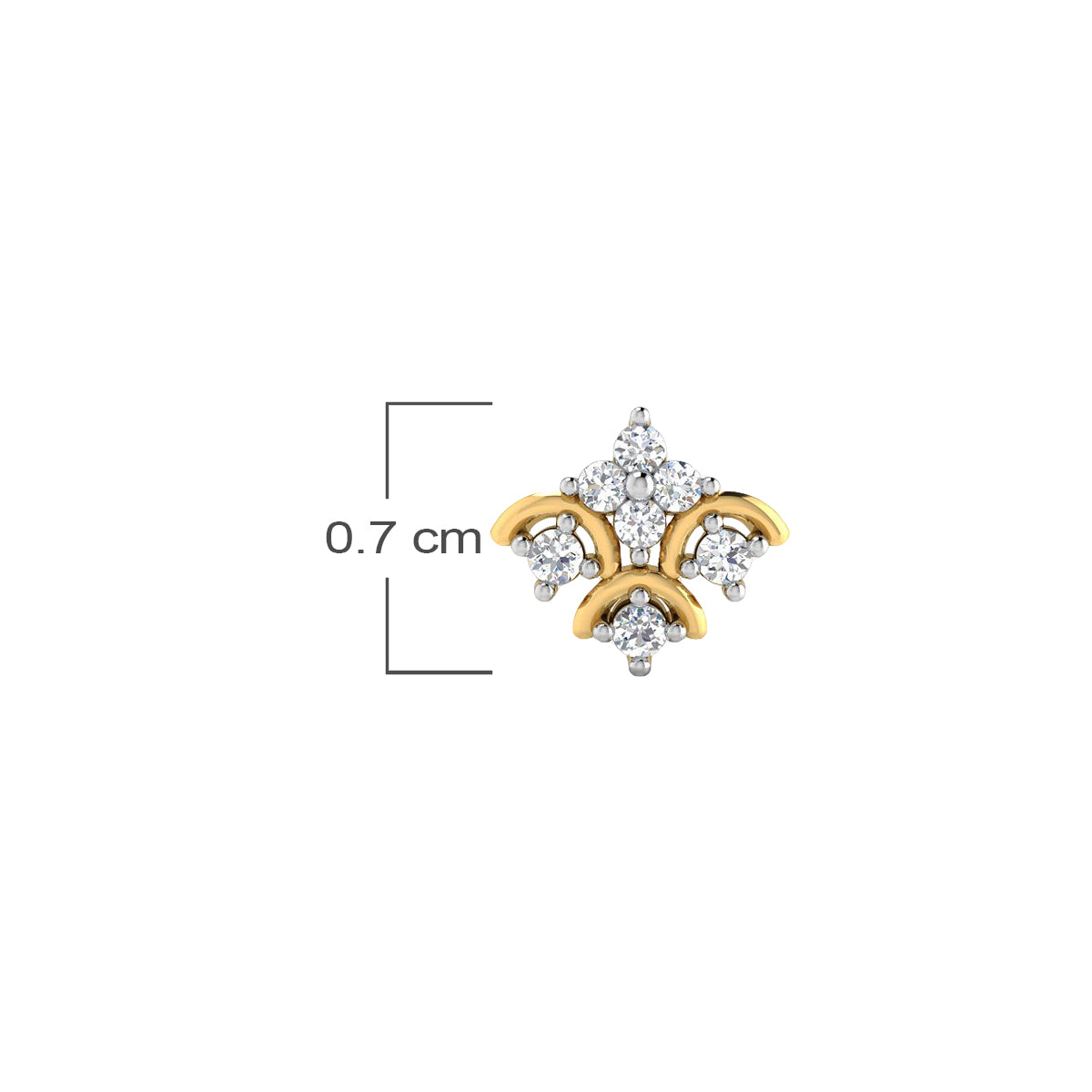 Enigmatic Shimmer Gold Nose Pin