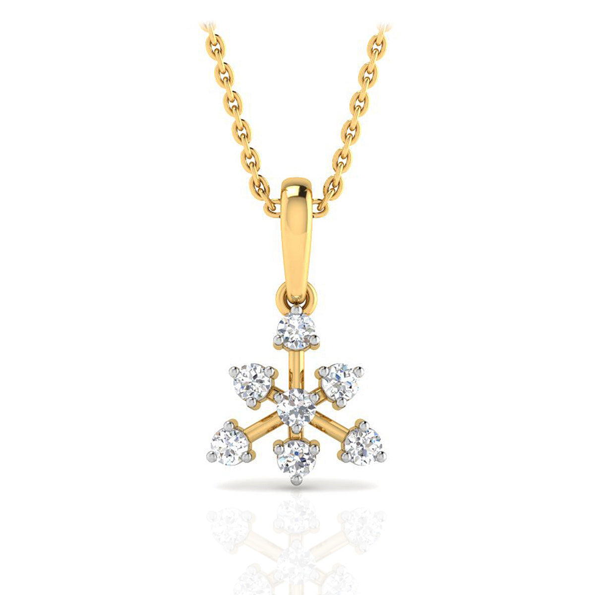 Sparkling Petals Gold Pendant