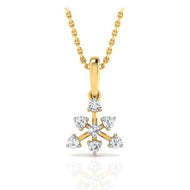 Sparkling Petals Gold Pendant