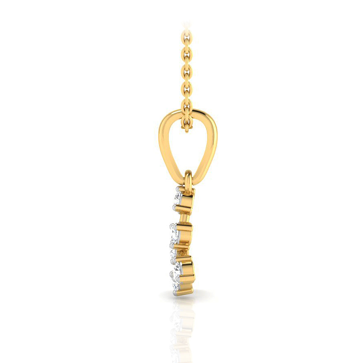 Sparkling Petals Gold Pendant
