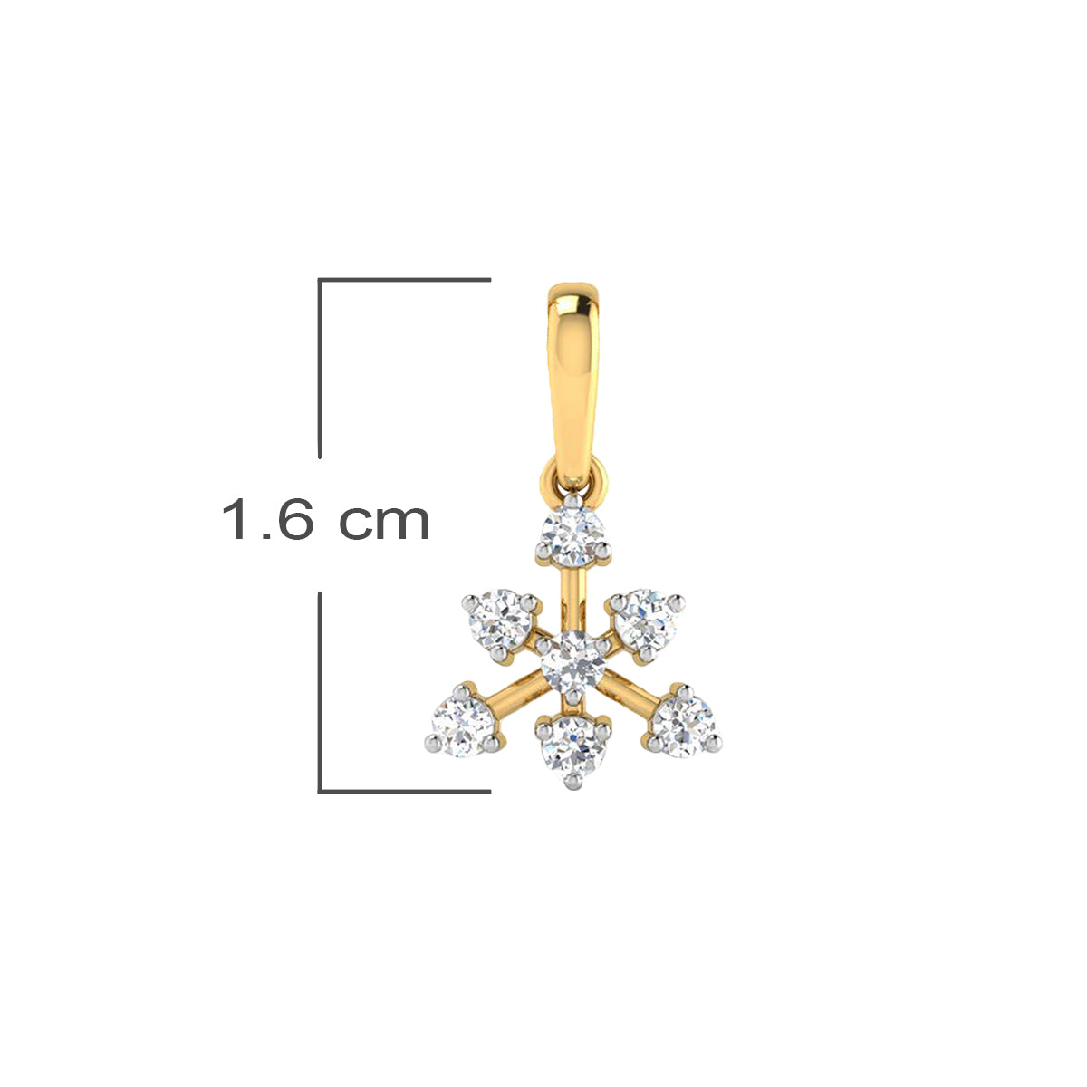 Sparkling Petals Gold Pendant