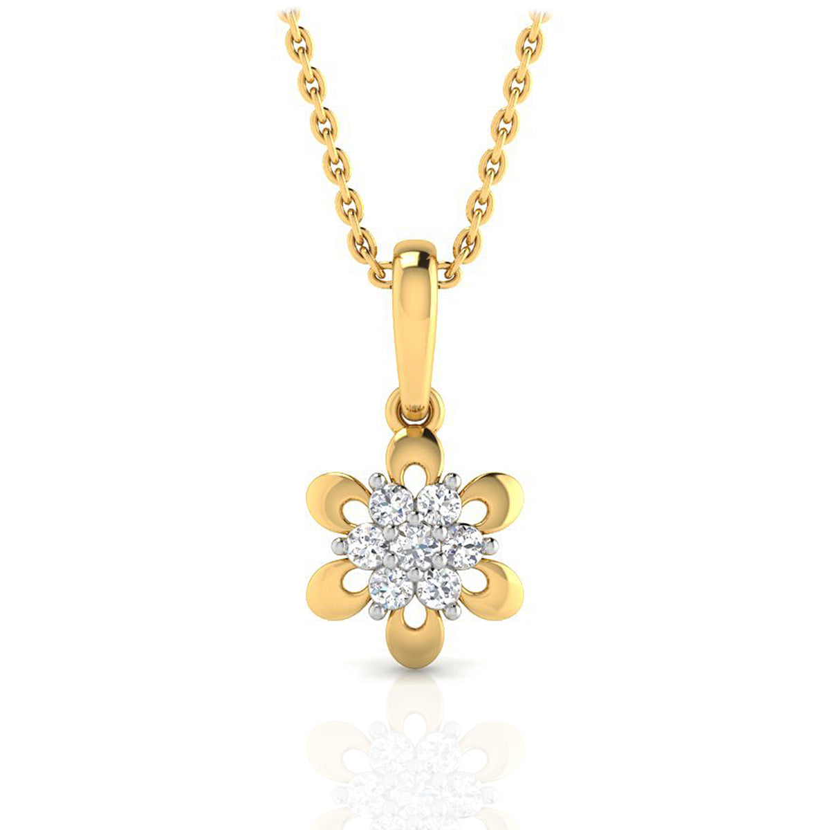 Flora Shimmer Gold Pendant