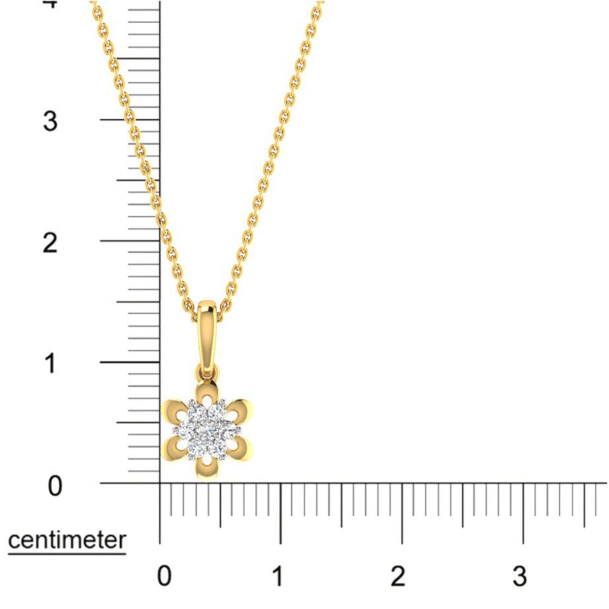 Flora Shimmer Gold Pendant