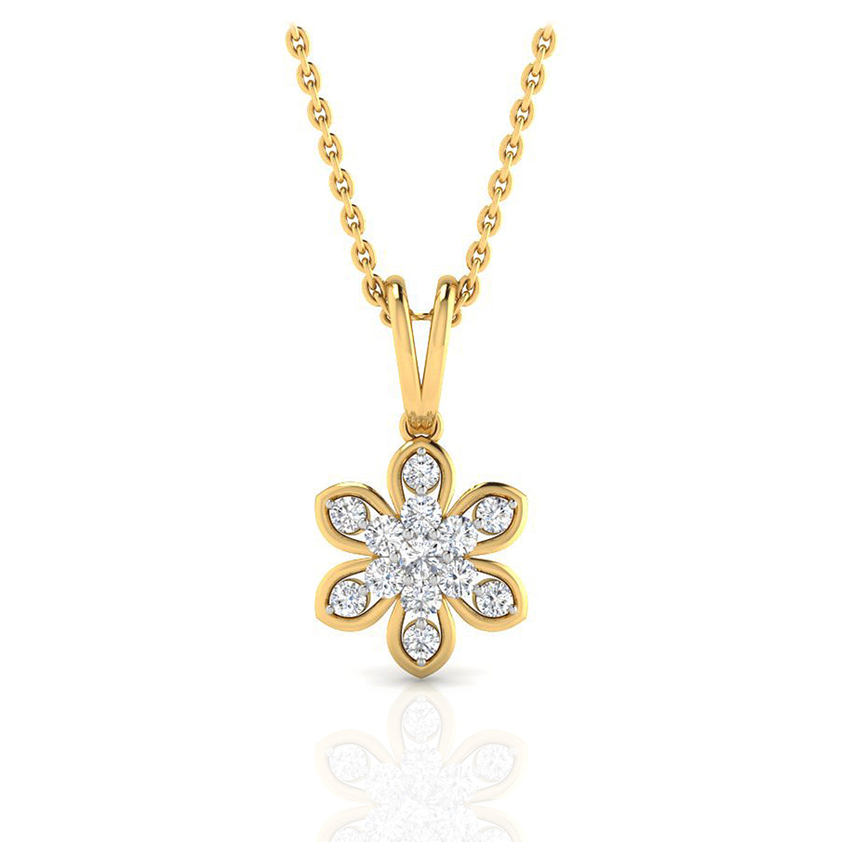 Dazzling Blossom Gold Pendant