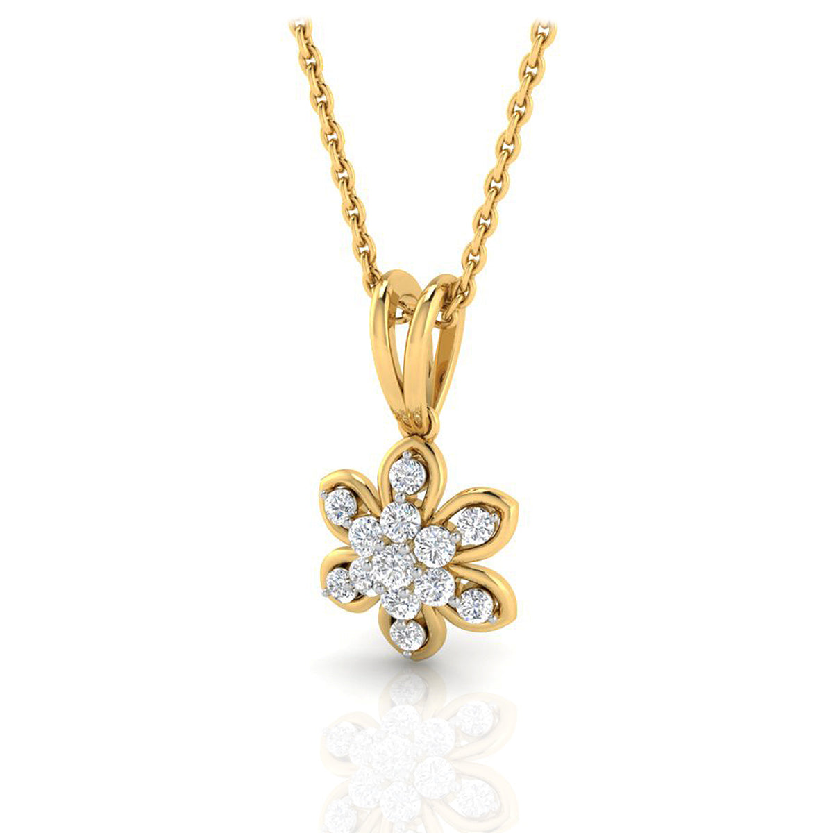 Dazzling Blossom Gold Pendant