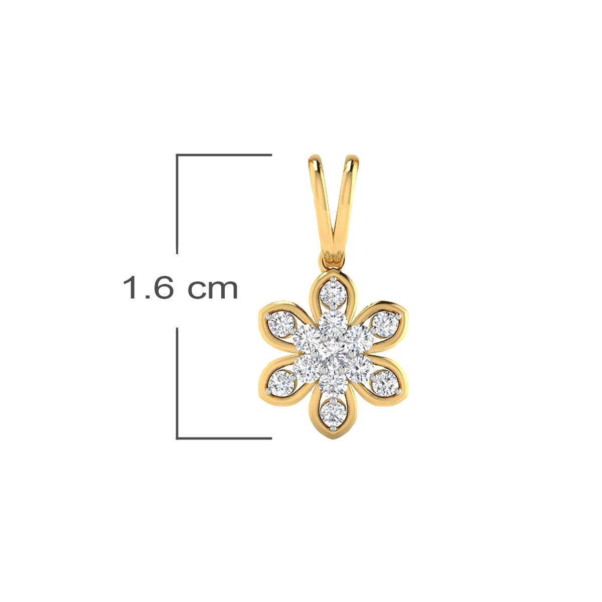 Dazzling Blossom Gold Pendant