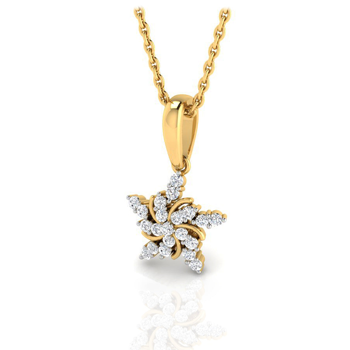 Aesthetic Dazzling Bloom Gold Pendant