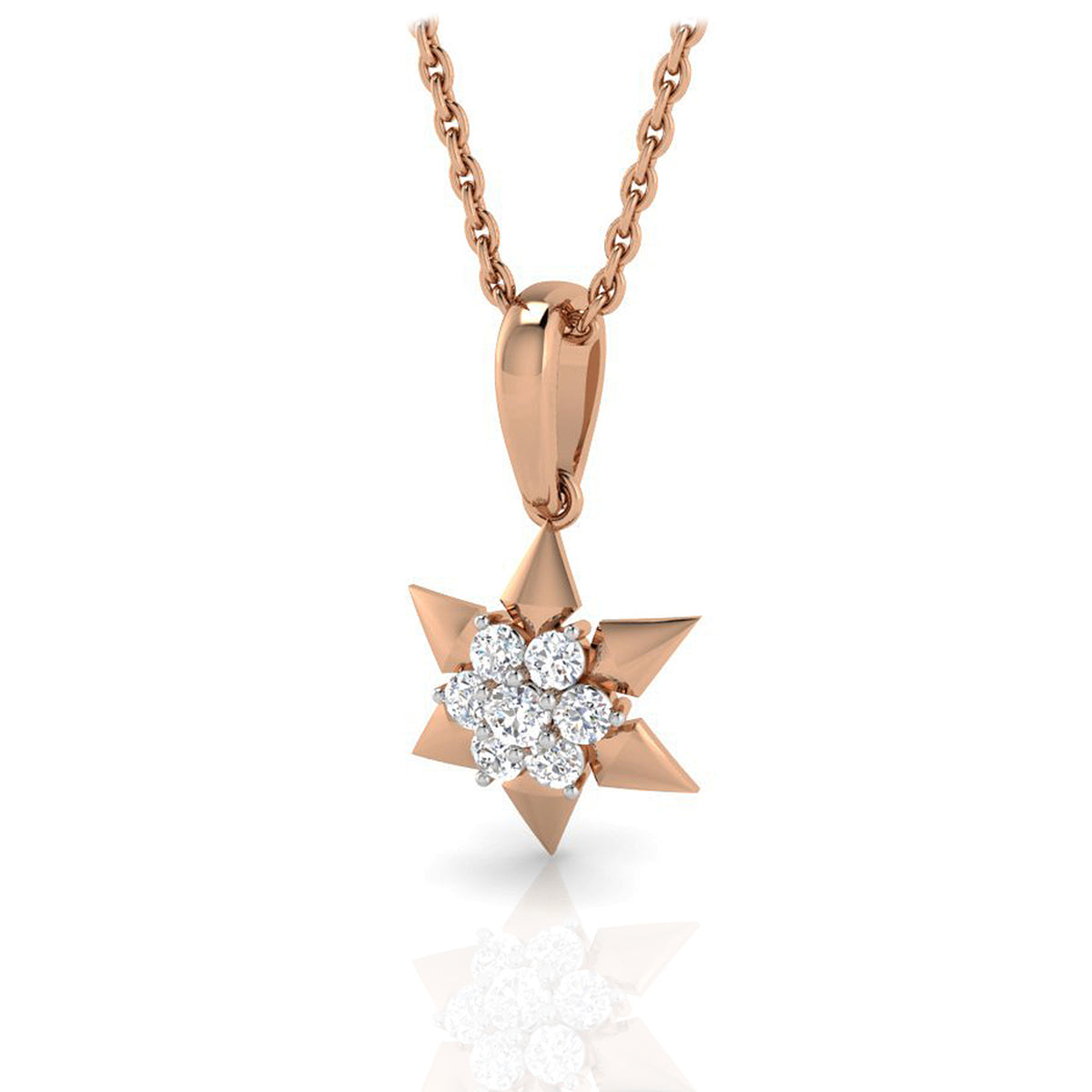 Elegant Blooming Shine Gold Pendant