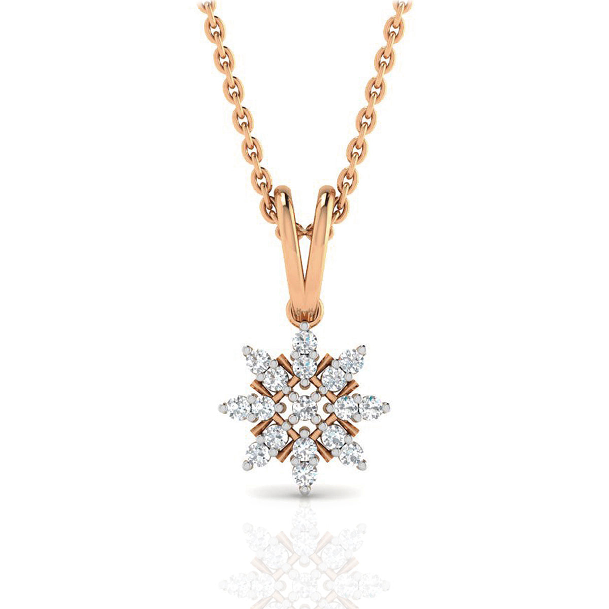 Splendid Dazzle Blossom Gold Pendant