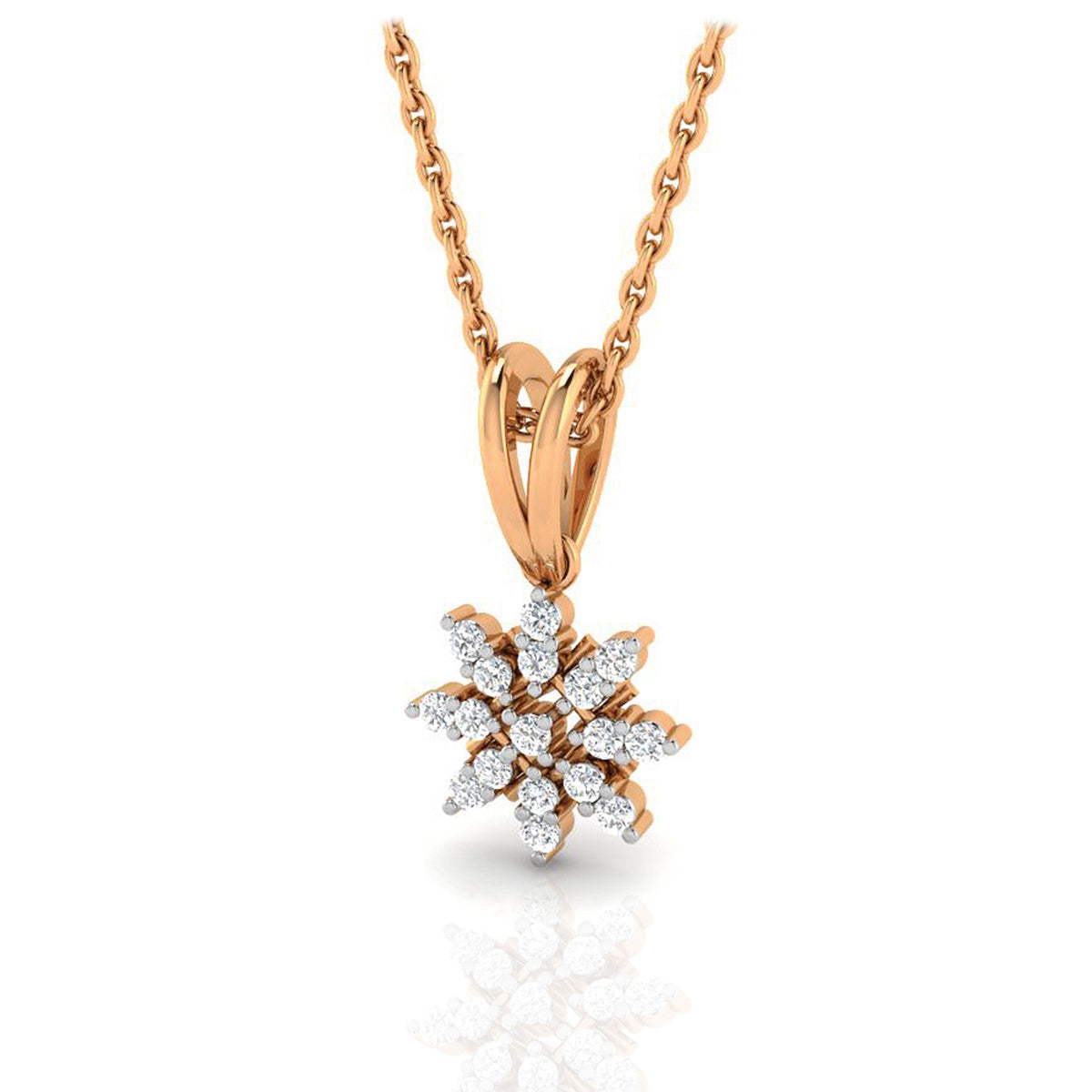 Splendid Dazzle Blossom Gold Pendant