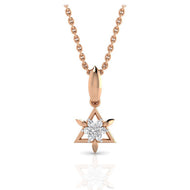 Dainty Trigonal Charm Gold Pendant