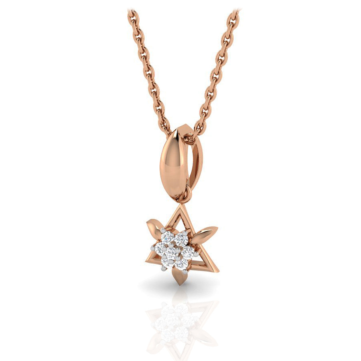 Dainty Trigonal Charm Gold Pendant