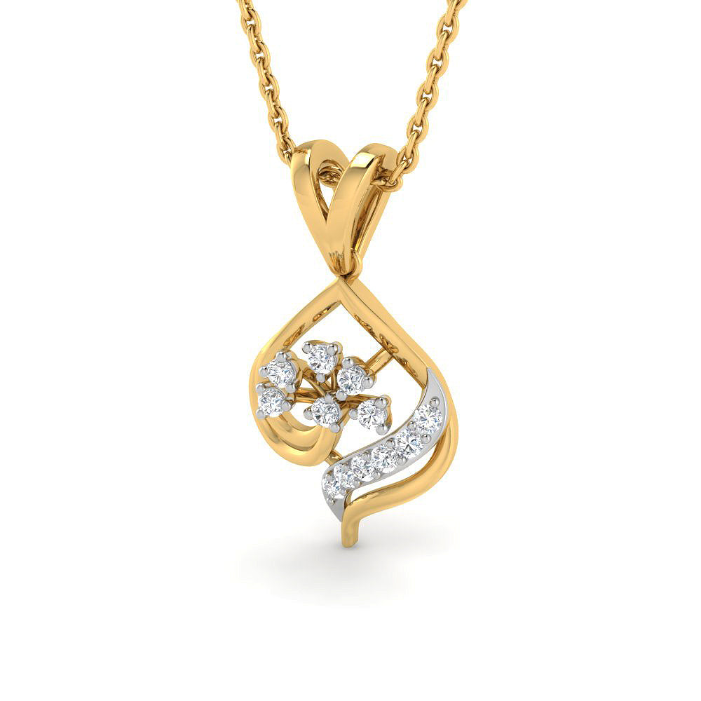 Mesmeric Dazzle 9K Diamond Pendant