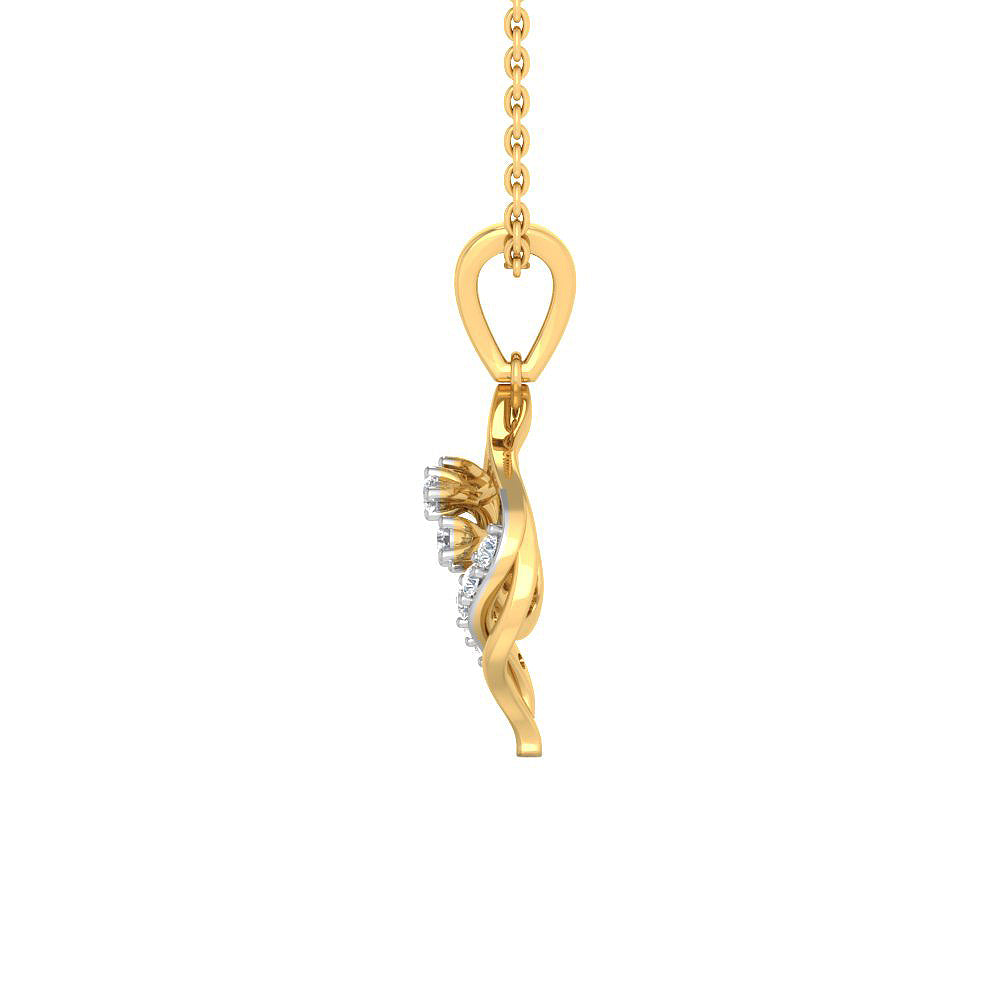 Mesmeric Dazzle 9K Diamond Pendant