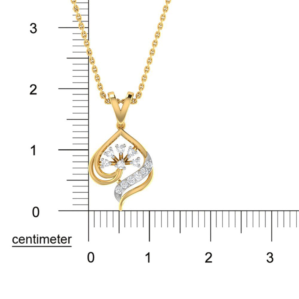 Mesmeric Dazzle 9K Diamond Pendant