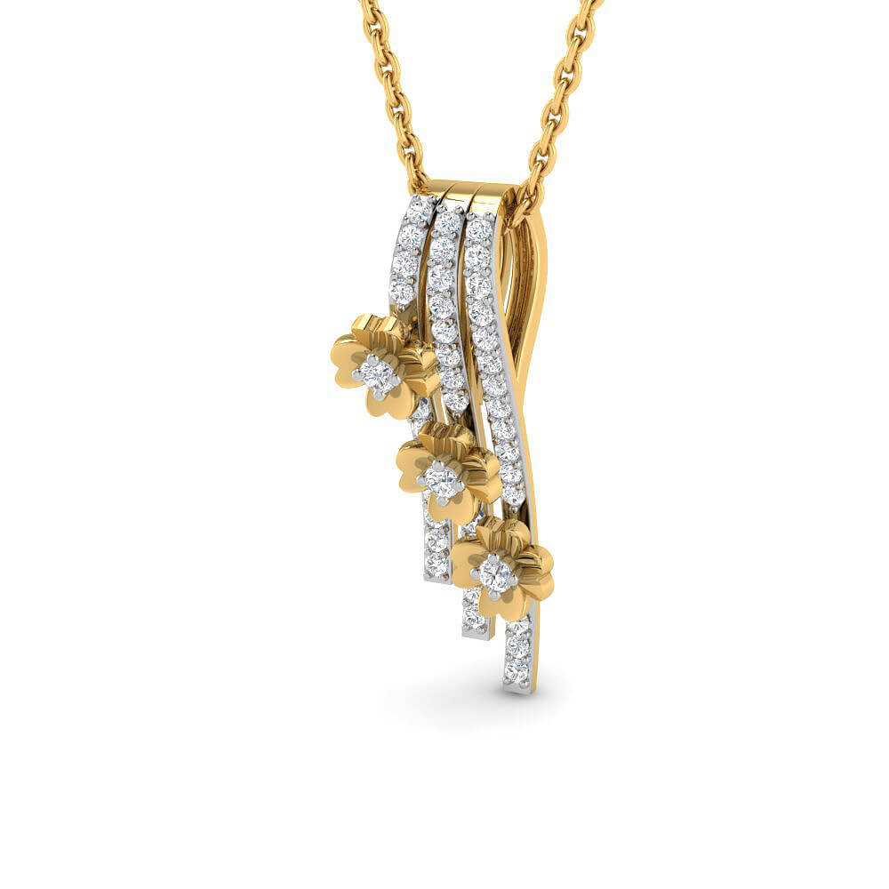 Sparkling Elegance 9K Diamond Pendant