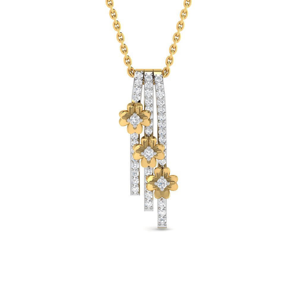 Sparkling Elegance 9K Diamond Pendant